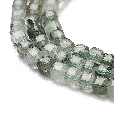 Natural Green Rutilated Quartz Beads Strands G-H042-B13-01-1