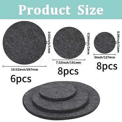 22Pcs 3 Styles Felt Anti-Slip Pad DIY-GF0011-30D-1