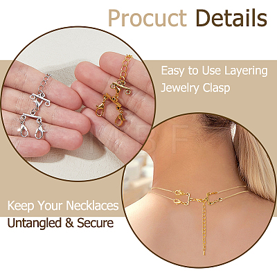 4 Pcs Alloy Chain Extender with Lobster Claw Clasps FIND-WH0126-552-1