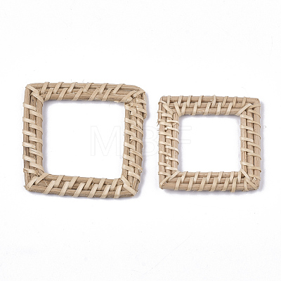 Handmade Reed Cane/Rattan Woven Linking Rings X-WOVE-T006-036A-1