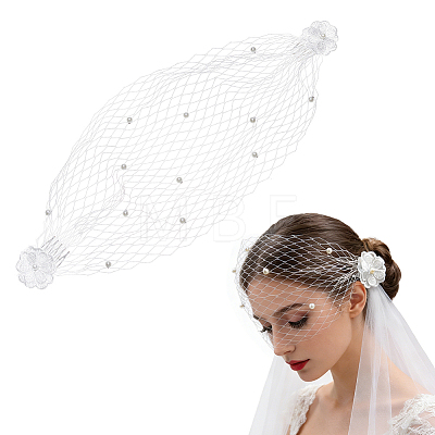 Nylon Fascinator Mesh Face Veil AJEW-WH0596-976-1