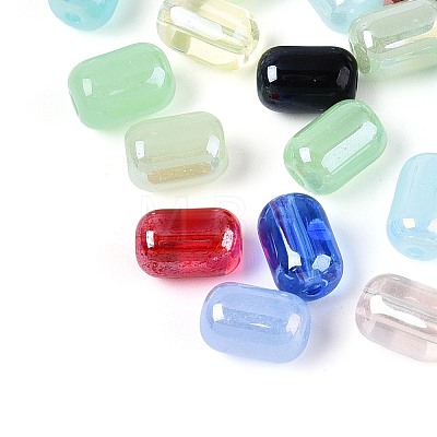 Imitation Jade Glass Beads GLAA-T025-82M-1