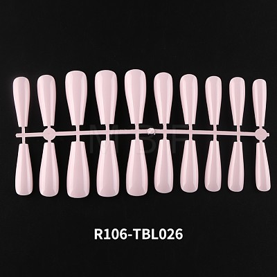 Solid Color Plastic Seamless Toe False Nail MRMJ-R106-TBL026-1