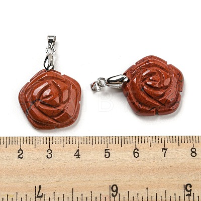 Natural Red Jasper Carved Pendants G-I319-02P-A05-1