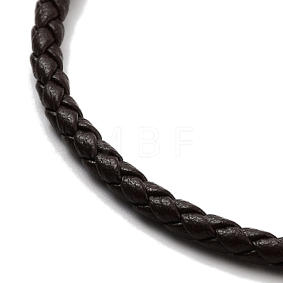 Braided Round Imitation Leather Bracelets Making BJEW-H610-01G-09-1