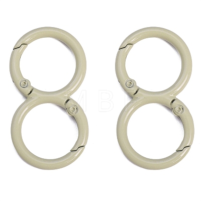 Spray Painted Alloy 8-shaped Keychain Clasps PW-WGE4E28-05-1