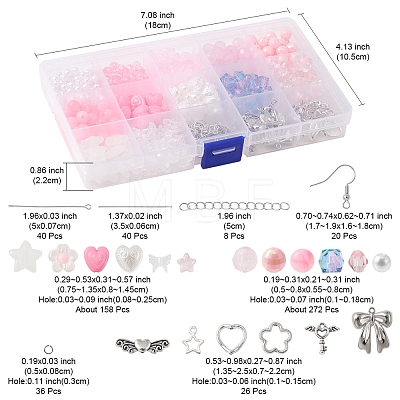 DIY Pink Earring Making Kit DIY-FS0004-78-1