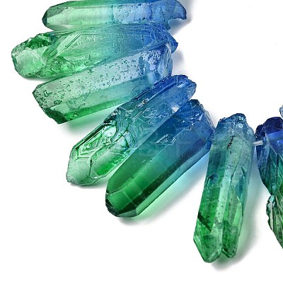 Two Tone Natural Quartz Crystal Beads Strands G-Z131-K01-06-1