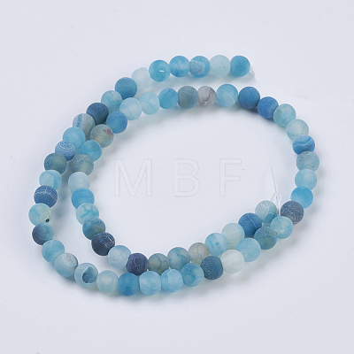 Natural Weathered Agate Beads Strands X-G-G589-6mm-14-1