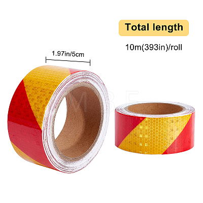 Waterproof EPT(Ethylene Propylene Terpolymer) & PVC Reflective Self-adhesive Tape DIY-WH0030-82A-1