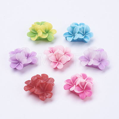 Flatback Resin Flower Cabochons CRES-S240-M-1