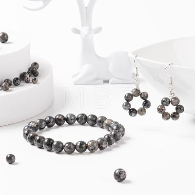 340Pcs 4 Sizes Natural Larvikite Beads G-LS0001-24-1