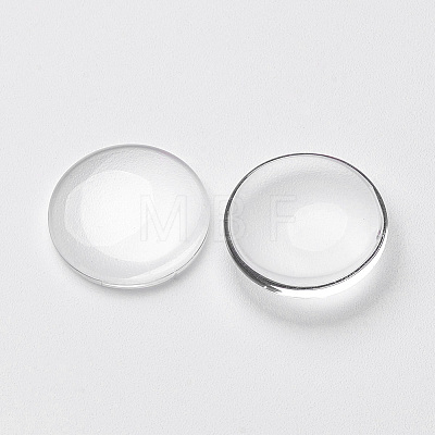 16MM Dome Clear Glass Cabochons X-GGLA-G005-1