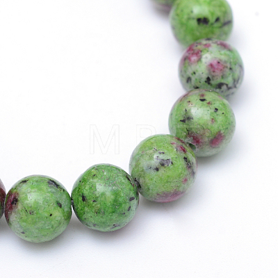 Round Dyed Natural Gemstone Bead Strands X-G-R345-8mm-15-1