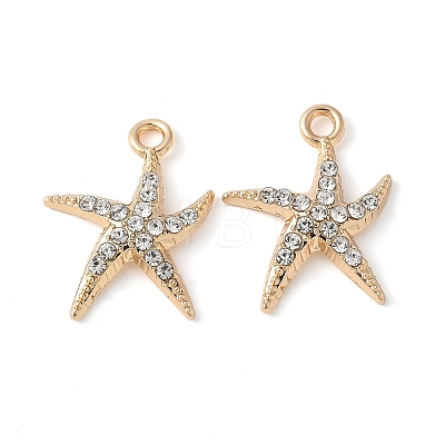 Alloy Crystal Rhinestone Pendants X-PALLOY-E775-16G-1
