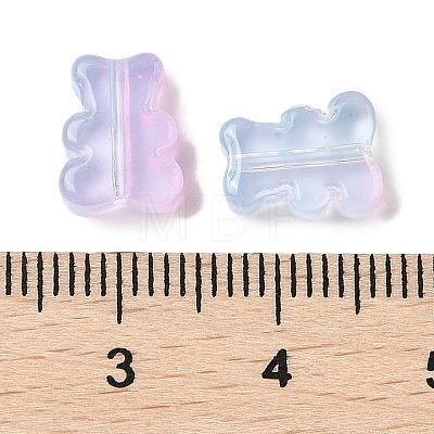 Transparent Spray Paint Glass Beads GLAA-Z011-08E-1