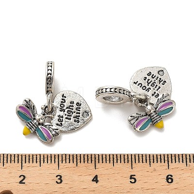 Rack Plating Alloy Colorful Enamel European Dangle Charms FIND-Q115-01AS-1