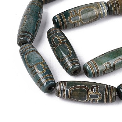 Tibetan Style dZi Agate Beads Strands G-N357-03A-02-1