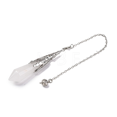 Natural Quartz Crystal Pointed Dowsing Pendulum Big Pendants G-H285-06P-A25-1