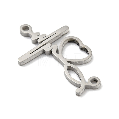 304 Stainless Steel Connector Charms STAS-P344-01P-1