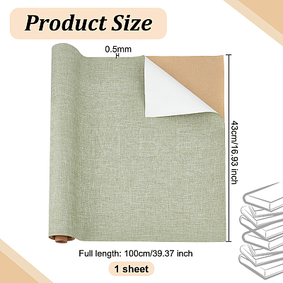 Olycraft 1 Sheet Rectangle Linen Fabric DIY-OC0012-04D-1