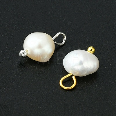 12Pcs 2 Styles Natural Cultured Freshwater Pearl Oval Charms FIND-YW0003-57-1