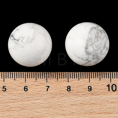 Natural Howlite Sphere Beads GG-D003-A25-1
