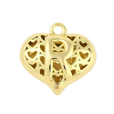 Hollow Brass Pendants for Valentine's Day KK-M289-03R-G-1