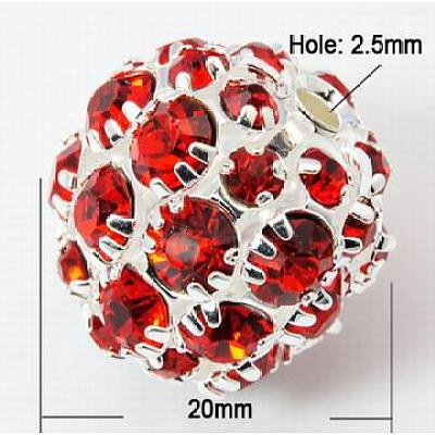 Brass Rhinestone Beads RB-Q165-7-1