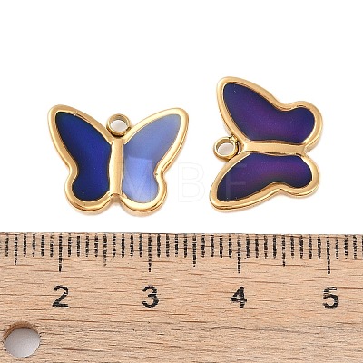 Ion Plating(IP) Temperature Color Change 304 Stainless Steel Enamel Charms STAS-P366-47G-1