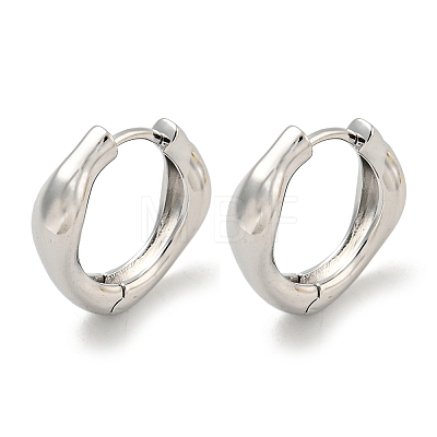 Brass Hoop Earrings EJEW-L211-010V-P-1