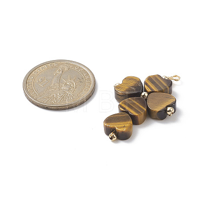 Mixed Gemstone Heart Pendants PALLOY-JF02061-1