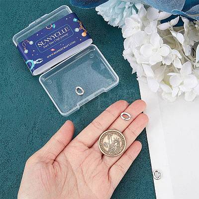 4Pcs 925 Thailand Sterling Silver Spring Gate Rings STER-SC0001-34-1