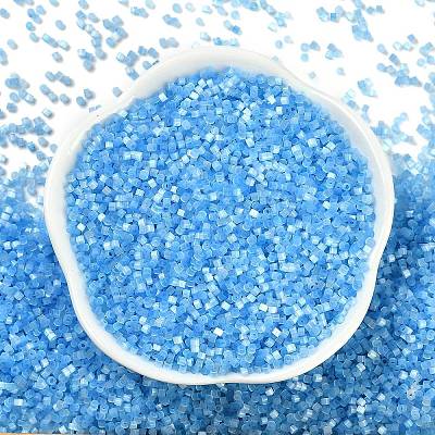 Imitation Cat Eyes Glass Seed Beads X-SEED-H003-03W-1