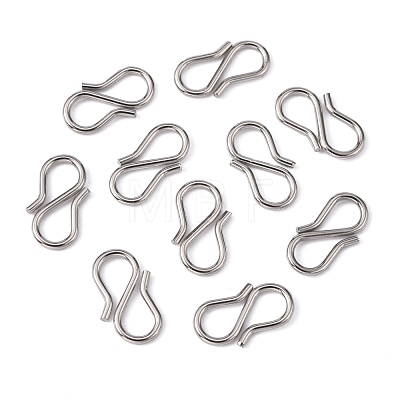 304 Stainless Steel S-Hook Clasps STAS-R083-11-1