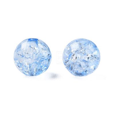 Transparent Crackle Acrylic Beads CACR-N002-01B-1