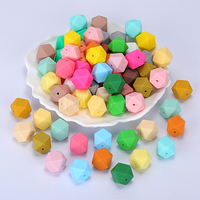 Hexagonal Silicone Beads SI-JX0020A-33-1