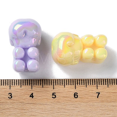 Opaque Acrylic Beads OACR-B019-03-1