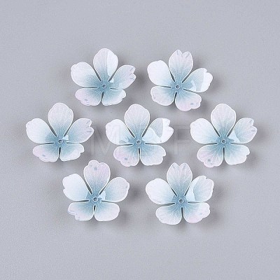 Flower Acrylic Bead Caps X-SACR-T017-51E-1