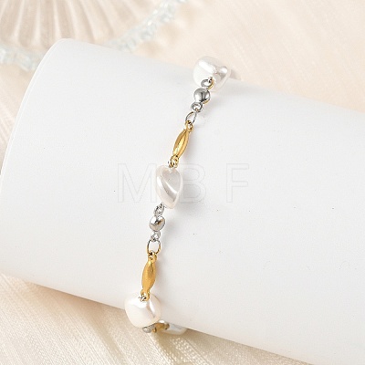 304 Stainless Steel Oval Link Chain Bracelets for Women BJEW-JB14165-1