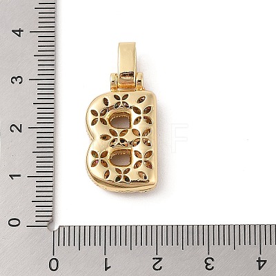 Brass Micro Pave Cubic Zirconia Pendants ZIRC-P121-01G-B-1