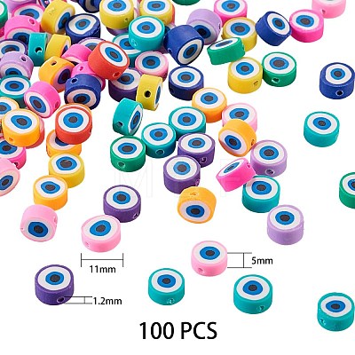100Pcs Handmade Polymer Clay Beads CLAY-SZ0001-08-1