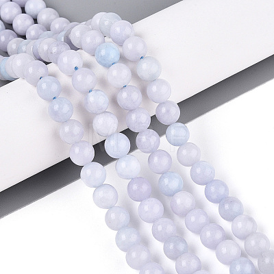 Natural Chalcedony Beads Strands G-S333-8mm-004-01-1