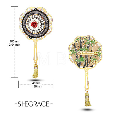 SHEGRACE Japanese Seed Beads Brooches JBR076C-1