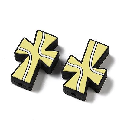 Sports Theme Silicone Beads LS-SL-D001-02E-1