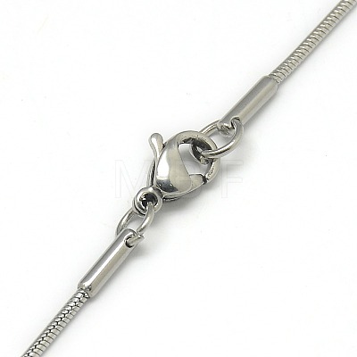 Tarnish Resistant Trendy Unisex 201 Stainless Steel Snake Chain Necklaces NJEW-L043-06P-1