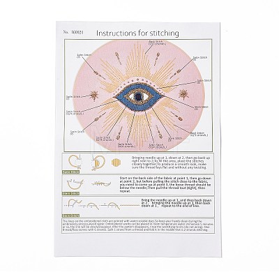 DIY Eye Pattern Embroidery Kits DIY-E063-02A-1
