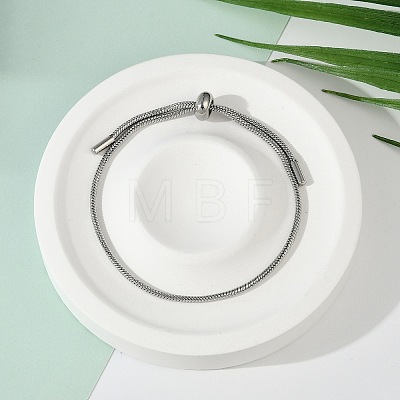 Tarnish Resistant Adjustable 304 Stainless Steel Slider Bracelet/Bolo Bracelets Making BJEW-F412-04P-1