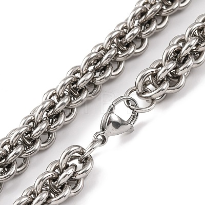 201 Stainless Steel Rope Chain Necklace NJEW-F222-38P-09-1