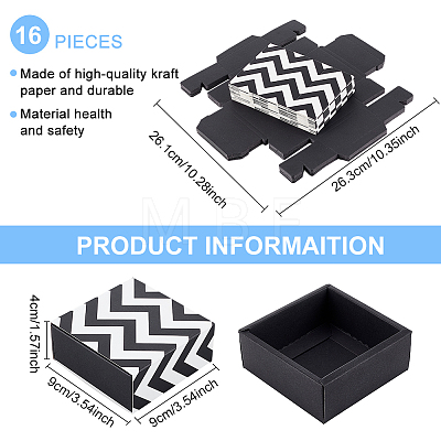 Square Folding Cardboard Small Cake Drawer Box CON-WH0084-49A-1
